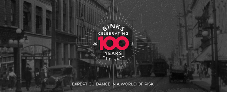 Binks insurance 100 years in business